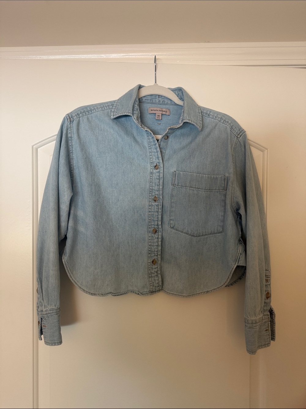 Banana Republic Light Blue Button-Down Denim Shirt